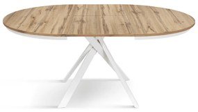 MASA ROTUNDA EXTENSIBILA LILA -PICIOR METALIC-BLAT RUSTIC - PICIOR NEGRU