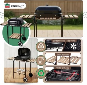 Friteuza cu aer cald Royalty Line RL-AF3.1, 1400W, 3 L, 5 portii, Negru