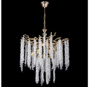 Lustră pe lanț 6xE14/60W/230V d. 53 cm auriu