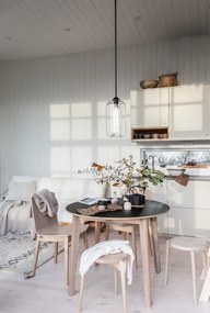 Pendul design vintage-industrial DISTRICT small, abajur transparent