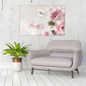 Tablou - Pictura flori roz (90x60 cm)