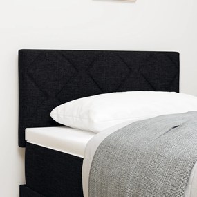 vidaXL Tăblie cap cu lumini cu bandă LED Negru 80 cm țesătură