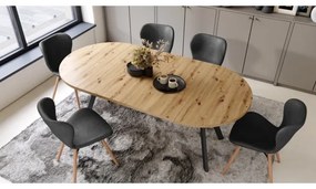 Masă de dining extensibilă ARTUR stejar artisan/negru