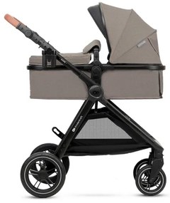 Cărucior de copii combinat 3 în 1 KINDERKRAFT ESME Sand beige + scaun auto MINK PRO