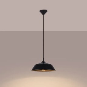 Lustră pe cablu Sollux SL.1328 FRIKA 1xE27/15W/230V negru