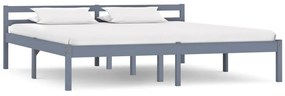 vidaXL Cadru de pat, gri, 160 x 200 cm, lemn masiv de pin