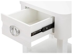 Noptieră albă din lemn masiv de brad Shine – Mauro Ferretti