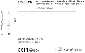 Aplica de perete LED design LUX, fabricata manual TYPHA