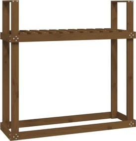 vidaXL Rastel lemne de foc, maro miere, 110x35x108,5 cm lemn masiv pin