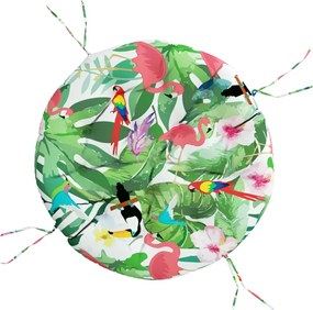 vidaXL Pernă rotundă multicolor, Ø 100 x11 cm, țesătură Oxford