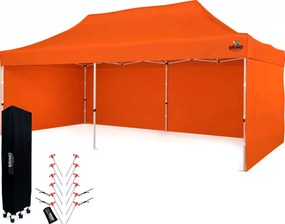 Cortină de petrecere 3x6m cu structură tip foarfecă (3 pereți) - Construcție din oțel și pânză 330g/m² - cu 3 pereți - Portocaliu