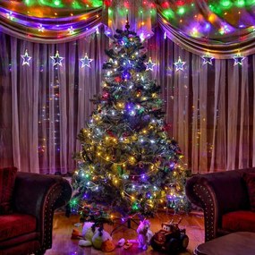 Iluminat LED de Crăciun-10m, 100 LED-uri colorate,pe baterii