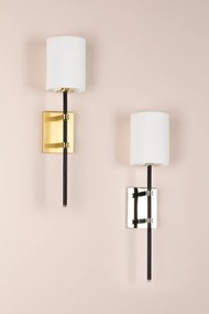 Aplica de perete design modern DENISE nichel lucios, negru