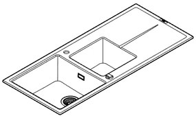GROHE 31643AP0 - Chiuvetă compozită K400 1160 × 500 mm piatră/negru