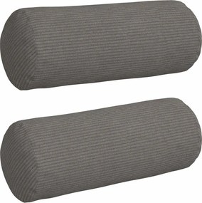 vidaXL Perne Bolster 2 pcs Gri deschis Ø 15 x 40 cm
