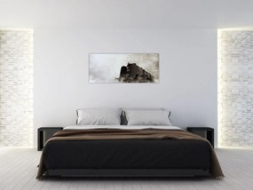 Tablou - Tren în ceață (120x50 cm)