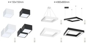 Plafonieră LED dimabilă Immax NEO 07239L CANTO LED/60W/230V negru Tuya + telecomandă