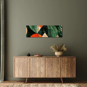 Tablou - Motive naturale geometrice II. (cu ceas) (90x30 cm)
