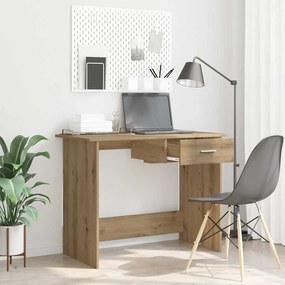 vidaXL Birou cu sertar stejar artizanal 100 x 50 x 76 cm Lemn compozit