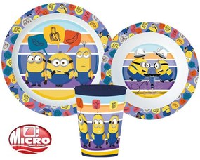 Minionii set de vase, set de plastic micro, cu pahar de 260 ml