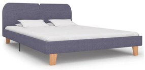 vidaXL Cadru de pat, gri deschis, 160 x 200 cm, material textil