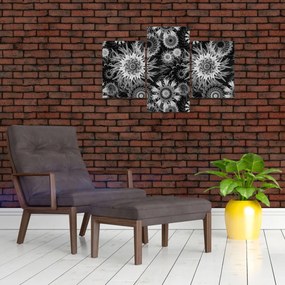 Tablou - Ciulini negri și albi (90x60 cm)