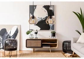 Lustră pe cablu BERGO 2xE27/60W/230V neagră