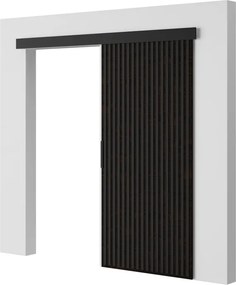 Ușă glisantă Perion – 96x1.6x205 cm – Wenge / Negru