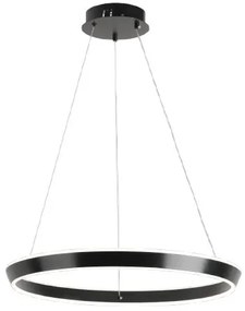 Lustra LED Suspendata Cu Telecomanda, 3 Tipuri De Lumina, Inaltime Reglabila, 160W, Negru