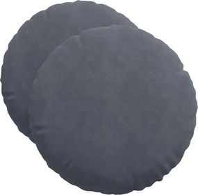 vidaXL Perne de Șezut 2 pcs Gri închis Ø 40 x 13 cm Catifea