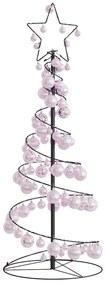 vidaXL Pom de Crăciun cu LED-uri 80 LED-uri alb cald 120 cm