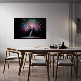 Tablou arborele vieții în univers colorat