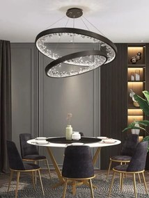 Lustra LED G23529-40+60 BK – 126W, Design Modern, cu Telecomandă și Lumină Reglabilă