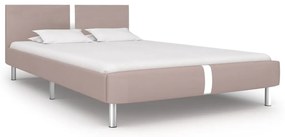 280843 vidaXL Cadru de pat, cappuccino, 140 x 200 cm, piele ecologică