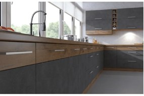 Dulap de bucătărie pentru electrocasnice încorporate 60 DP-210 2F Velaga (gri mat + stejar lancelot). 1015885