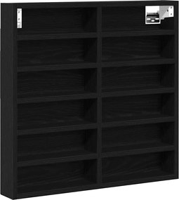 vidaXL Dulap de Expunere Stejar Negru 60 x 8,5 x 58 cm Lemn compozit