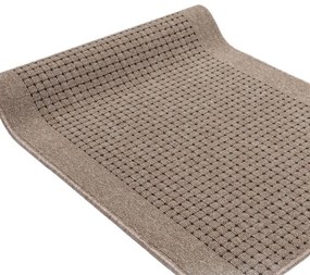 Traversa Antiderapanta Hol Bucatarie, Model Lester Mocha, Latime 67 cm, Maro