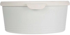 Set de caserole EH din plastic 3 buc, crem