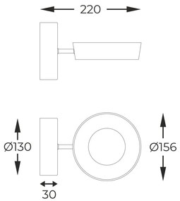 Aplica de perete LED design modern LARA