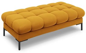 Banca tapitata Bali velvet/picioare negre – L133 x l62 x h41