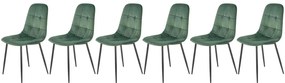 Set 6 scaune K417 velvet verde