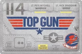 Placă metalică Top Gun - Aircraft Metal