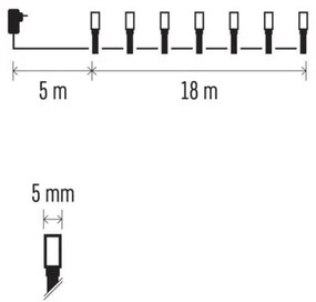 Instalație LED de Crăciun de exterior 180xLED/8 moduri 23m IP44 alb rece