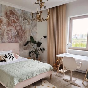 Candelabru vintage auriu cu 5 lumini - Botanica