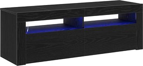 vidaXL Cabinet TV Stejar Negru 120 x 35 x 40 cm Lemn compozit