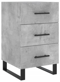 vidaXL Noptieră, gri beton, 40x40x66 cm, lemn compozit