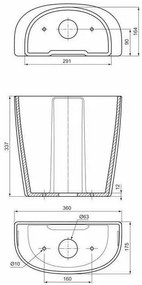 Rezervor pe vas wc Ideal Standard Connect Arc cu alimentare inferioara