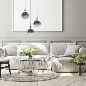 Lustră pe cablu MONTE 3xE27/60W/230V crom mat