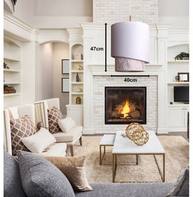 Duolla - Lustră pe cablu PARIS 1xE27/15W/230V d. 40 cm albă/bej