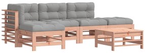 3185918 vidaXL Set mobilier de grădină cu perne, 6 piese, lemn masiv Douglas